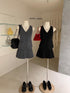 Women Vest With Pleated Skirts Co-Ord Sets
